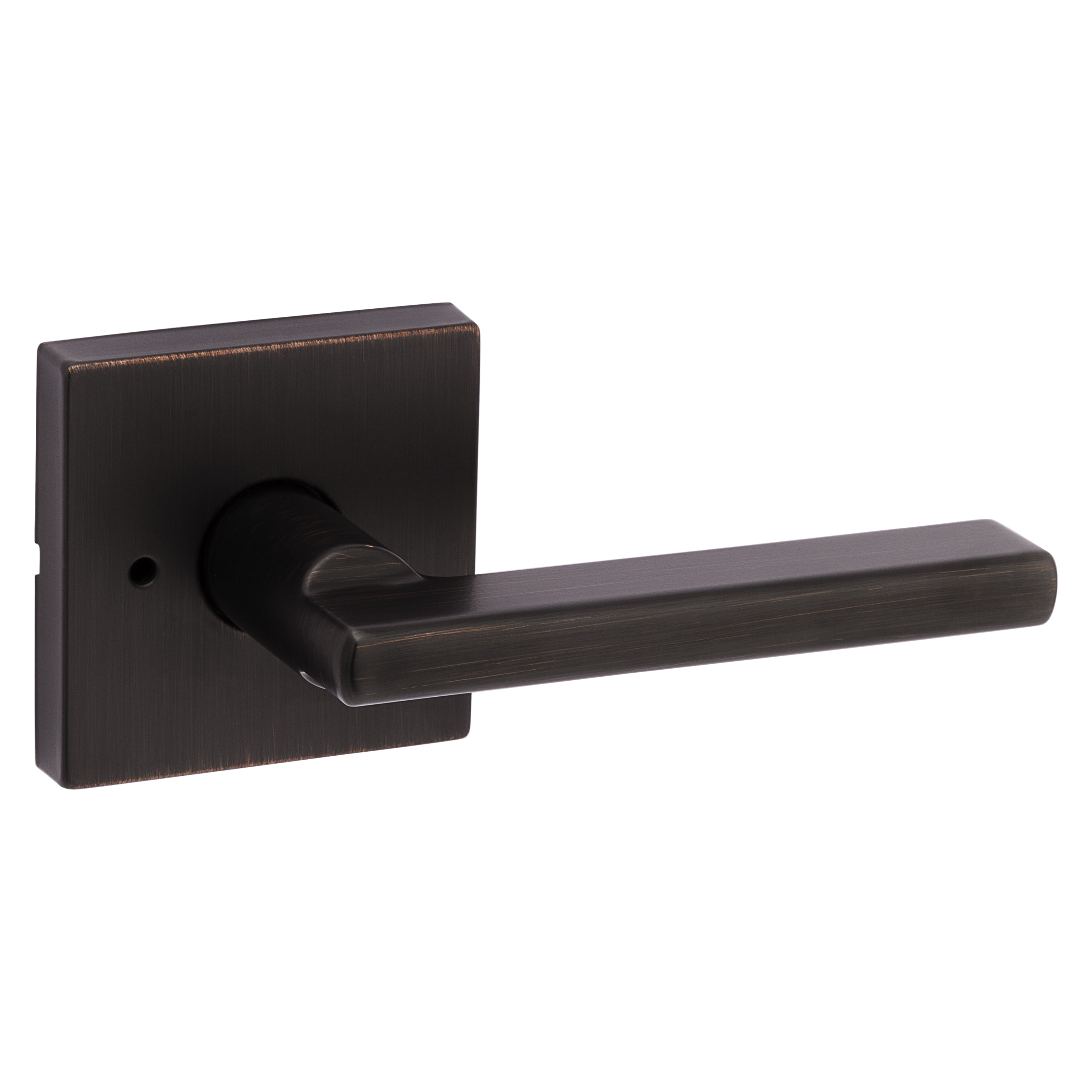 Signature Series 155HFL SQT 11P Privacy Lever, Pushbutton Lock, Venetian Bronze, Zinc, Residential, 2 Grade