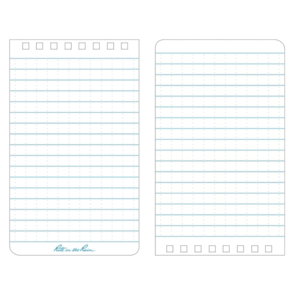 135 Pocket Sized Notebook, Universal Pattern Sheet, 3 x 5 in Sheet, 50-Sheet, White Sheet
