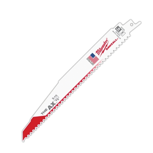 AX SAWZALL 48-01-7026 Reciprocating Saw Blade, 9 in L, 5 TPI, Bi-Metal Cutting Edge