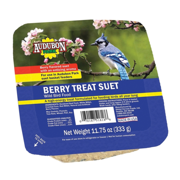 1844 White Millet Wild Bird Food, 0.734 lb, Berry Treat, Suet, Tray
