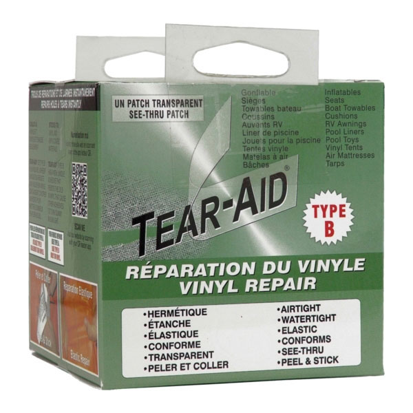 D-KIT-B02-100 Vinyl Seat Repair Kit, Type B, Vinyl, Clear