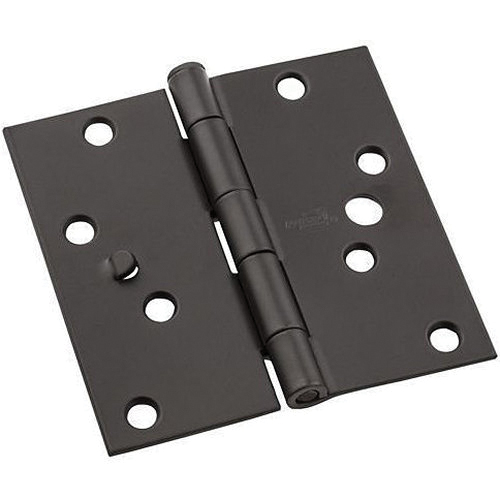 512 Series N830-402 Door Hinge, 4 in H Frame Leaf, Steel, Oil-Rubbed Bronze, Flush, Removable Pin, 3 Pack