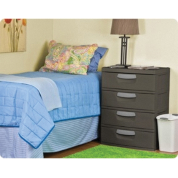 Sterilite 01743V01 Drawer Unit, 4-Drawer, Plastic, 25-5/8 in OAW, 35-3/4 in OAH, 19-1/4 in OAD - 2