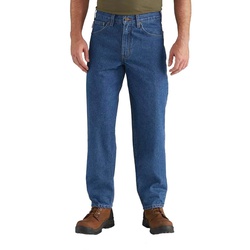 Carhartt B17-DST-32X34 Jeans, 32 in Waist, 34 in L Inseam, Darkstone, Relaxed, Tapered Fit - 1