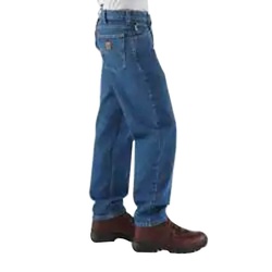Carhartt B17-DST-32X34 Jeans, 32 in Waist, 34 in L Inseam, Darkstone, Relaxed, Tapered Fit - 3