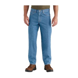 Carhartt B17-STW-36X32 Jeans, Classic, Heavyweight, 36 in W, 32 in L Inseam, Stonewash, Relaxed, Tapered Fit