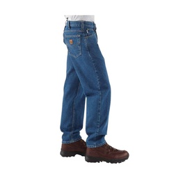 Carhartt B17-STW-36X32 Jeans, Classic, Heavyweight, 36 in W, 32 in L Inseam, Stonewash, Relaxed, Tapered Fit