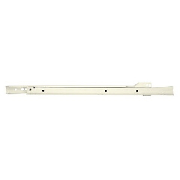 Knape & Vogt 1805RP WH 550 Euro Drawer Slide, White, 3/4 in L Extension, 75 lb, Side, 550 mm L Rail, Steel