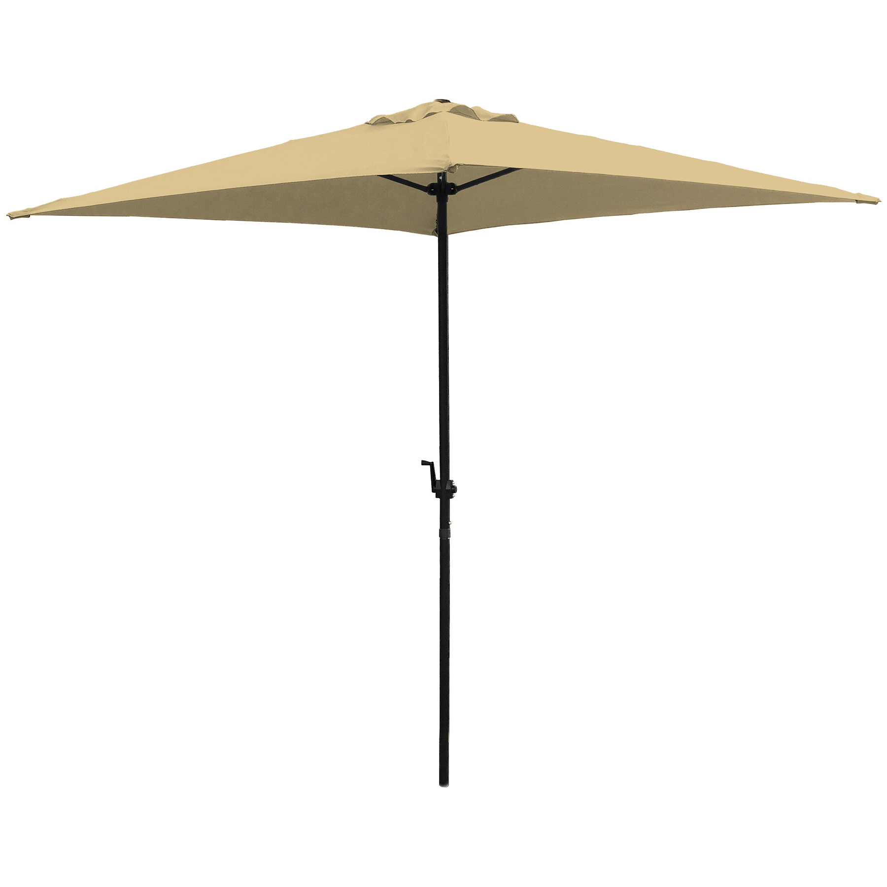 UMQ65BKOBD-04 Umbrella, 7.8 ft H, 6.5 ft W Canopy, 6.5 ft L Canopy, Square Canopy, Steel Frame