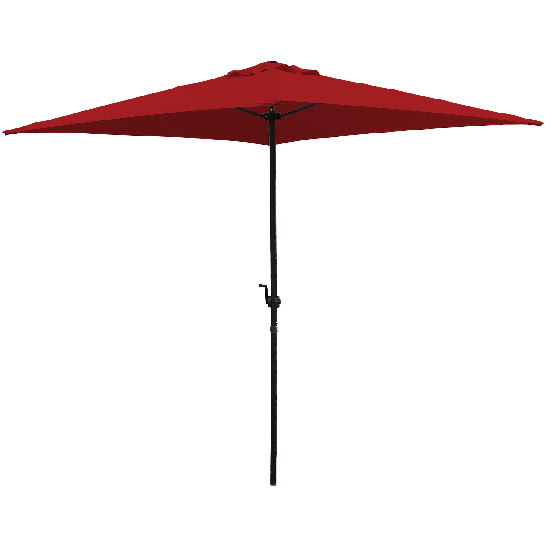 UMQ65BKOBD-03 Umbrella, 7.8 ft H, 6.5 ft W Canopy, 6.5 ft L Canopy, Square Canopy, Steel Frame