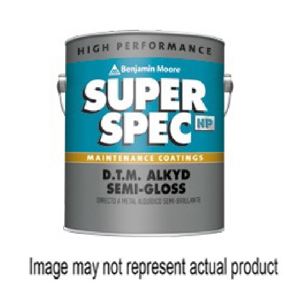 Benjamin Moore Super Spec HP P23 Series P2380-001 DTM Rust Preventative Paint, Low Luster, Black, 1 gal, Can