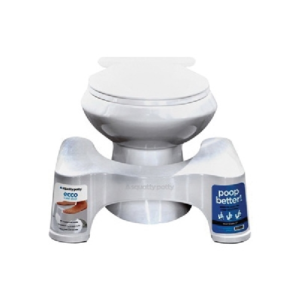 Squatty Potty SP-E-9 Toilet Stool, Plastic, White, 13 in W, 21 in D, 7 in H - 2