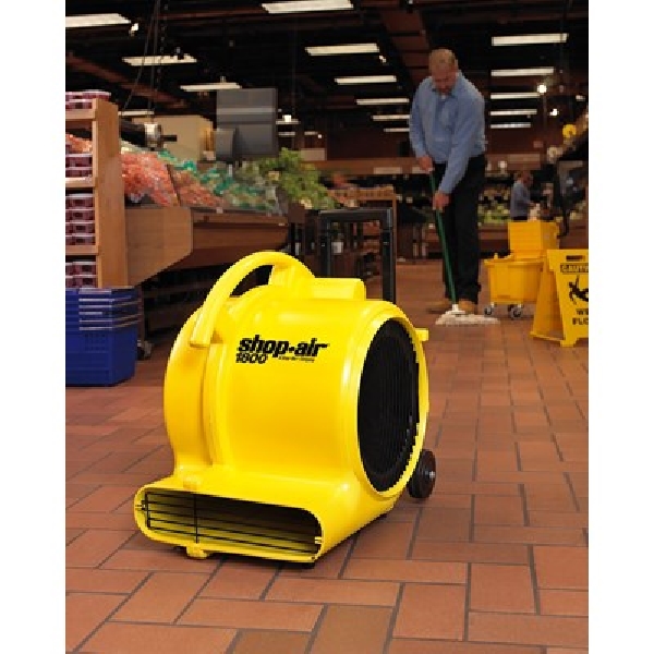 Shop-Air 1030100 Air Mover, 120 V, 1800 cfm Air, Plastic, Yellow - 3