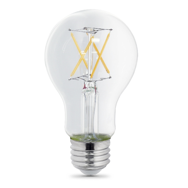 Feit Electric BPA1940CL927CA/FIL/2 LED Bulb, 120 V, 450 Lumens, 5 W, A19 Lamp, 40 W Equivalent, E26 Lamp Base