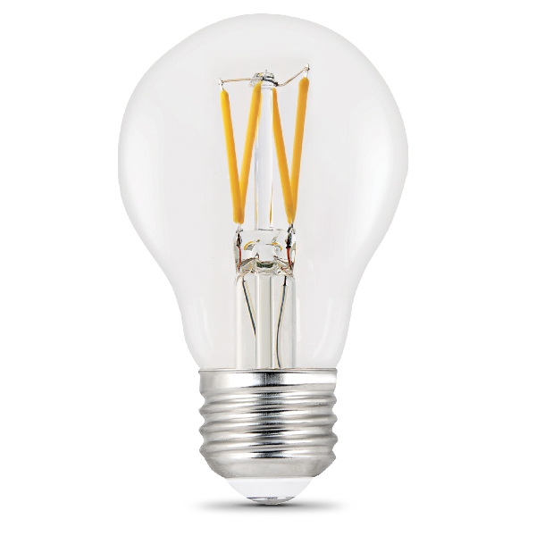 BPA1960CL927CA/FIL/2 LED Bulb, General Purpose, A19 Lamp, 60 W Equivalent, E26 Lamp Base, Dimmable, Clear