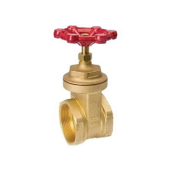 100-011 Gate Valve, 4 in Connection, Threaded, 125, 200 psi Pressure, Brass Body