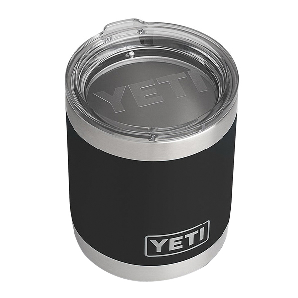 Yeti Rambler Series YRAM10BK Lowball with Standard Lid, 10 oz, MagSlider Lid, 18/8 Stainless Steel, Black, Insulated - 3