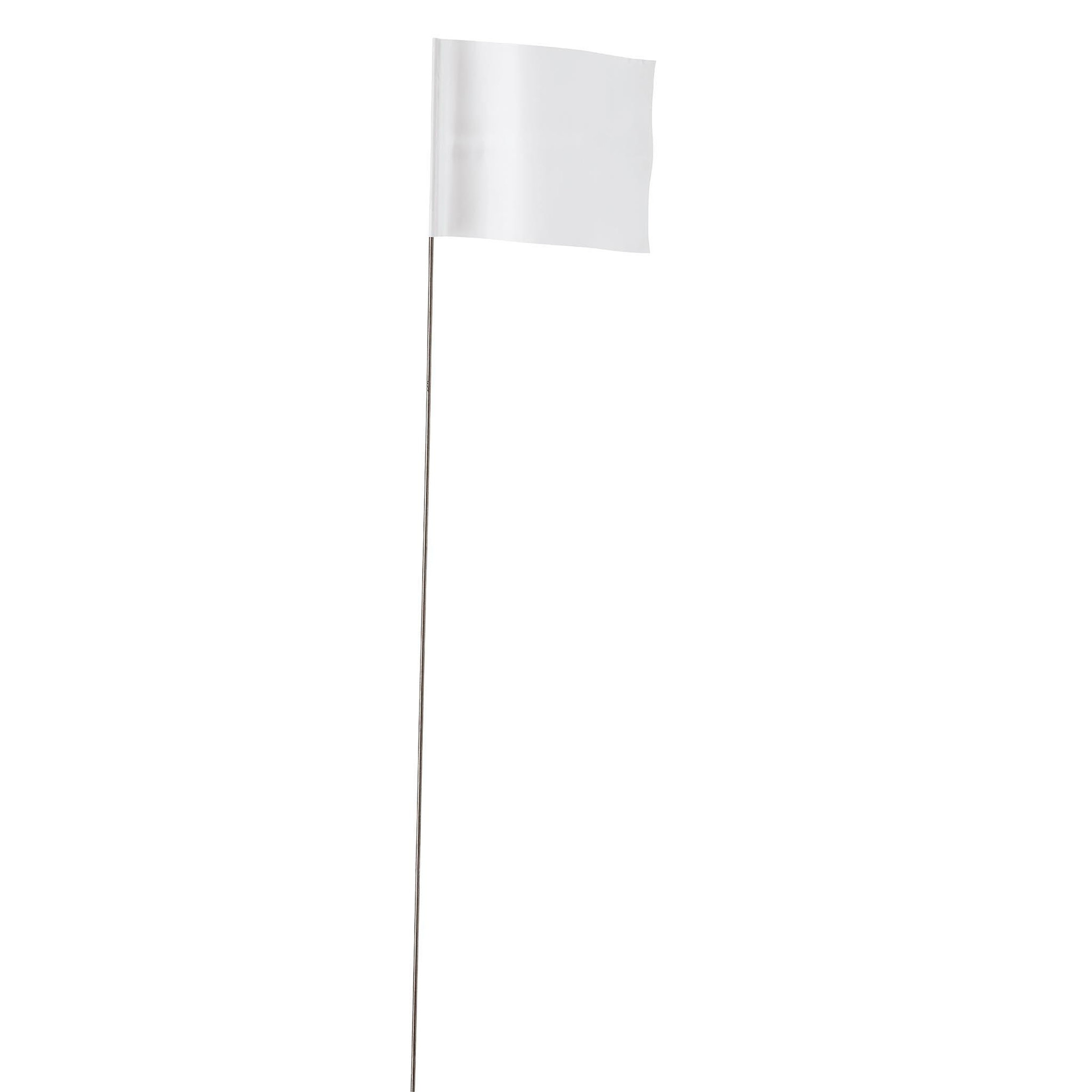 78006 Stake Flag, White, 2-1/2 in W Flag, 3-1/2 in H Flag, 100 Pk