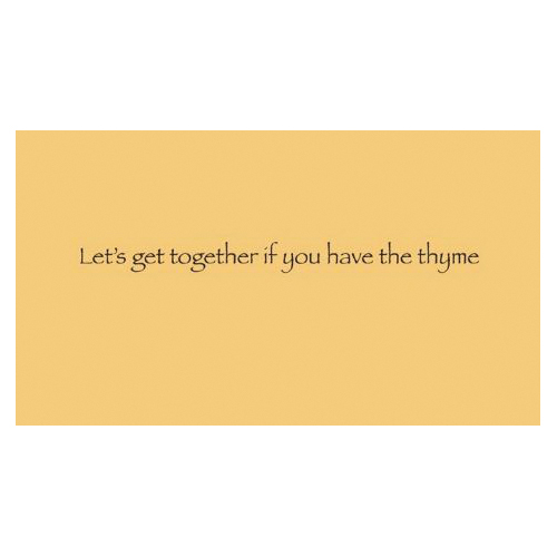 Jumping Cracker Beans FR-0039 Greeting Card, Let's get together if you have the thyme - 2