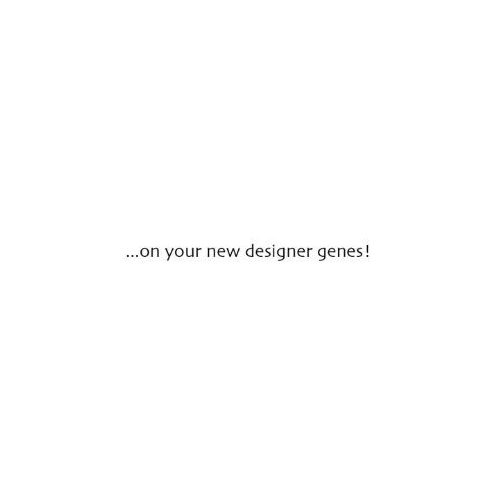 Jumping Cracker Beans BC-0434 Congratulations Card, Congratulations, on your new designer genes! - 2