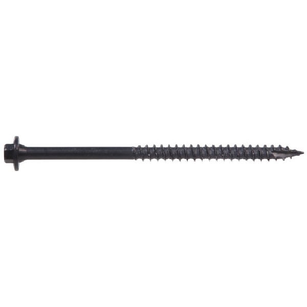 LedgerTite Series 48112 Ledger Screw, 5 in L, Serrated Thread, Hex Drive, Type 17 Point, 50 PK