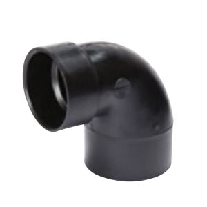 Streamline 03104 Closet Bend Pipe Elbow with Test Cap, 4 x 3 in, Spigot x Hub, ABS, Black