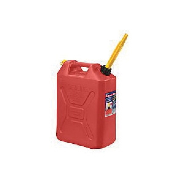 3609 Military Style Gas Can, 20 L Capacity, Polyethylene, Red