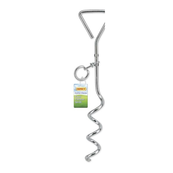 Ruffin'It 00002 Corkscrew Tie-Out Stake, Heavy-Duty, Steel