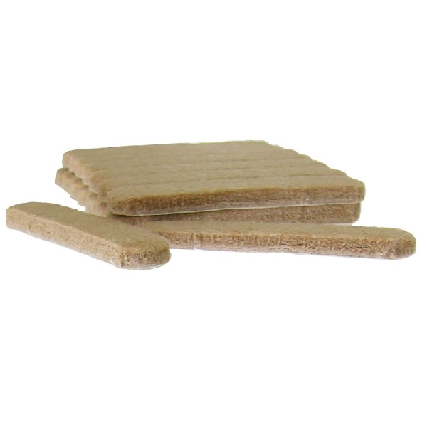FeltGard Series 9937 Furniture Strip, Rectangle, 2-5/8 in, Felt, Beige