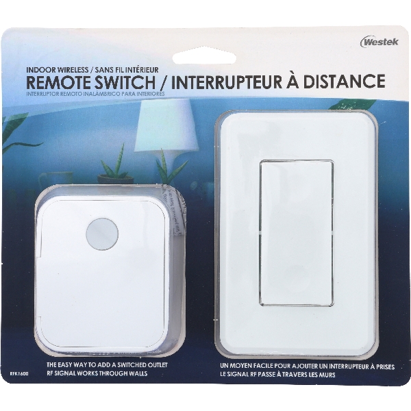 AmerTac RFK1600LC Indoor Wall Switch, 15 A, 1875 W, White - 5