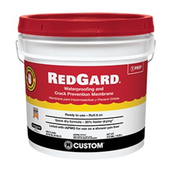 Custom LQWAF3 Waterproofing Tile Membrane, Liquid, Red, 3.5 gal, Pail