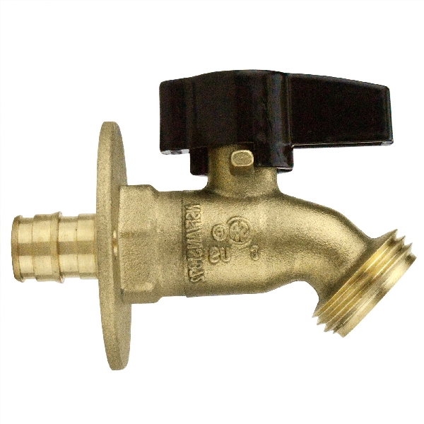 EPXSCV1234 Garden Hose Bibb, 1/2 x 3/4 in Connection, PEX x MGHT, Brass Body