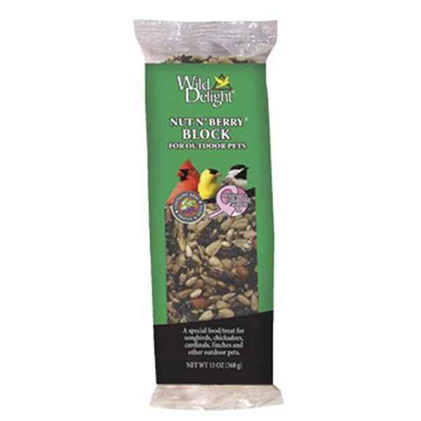 388350 Sunflower Kernel Bird Food Block, 13 oz, Berry, Nut, Bag
