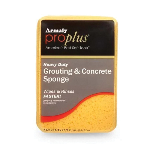 603 Grouting and Concrete Sponge, 7-1/2 in L, 5-1/4 in W, 2-1/4 in Thick, Polyester