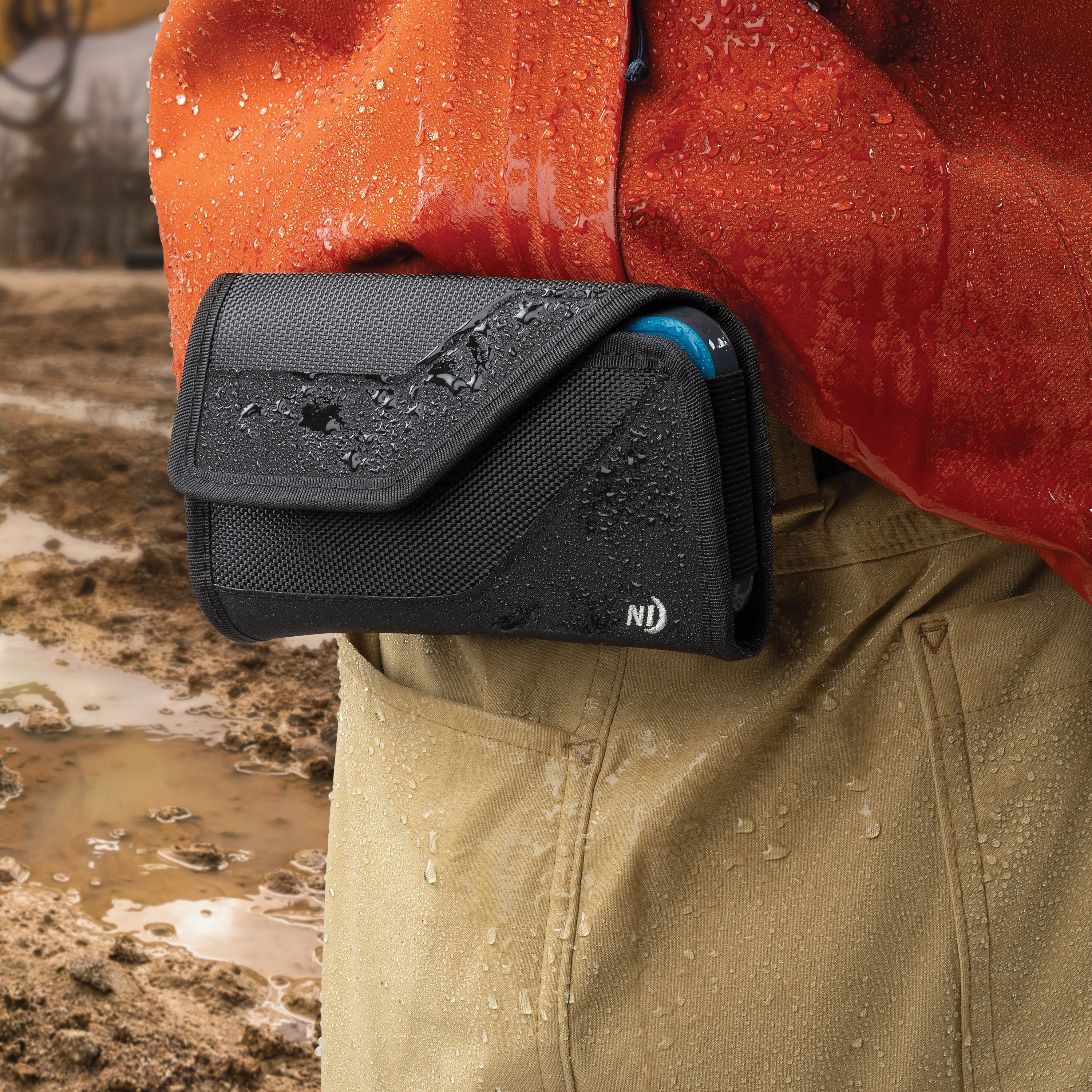Clip Case Sideways CCS2L-01-R3 Rugged Holster, 2XL, 1-Pocket, Nylon, Black