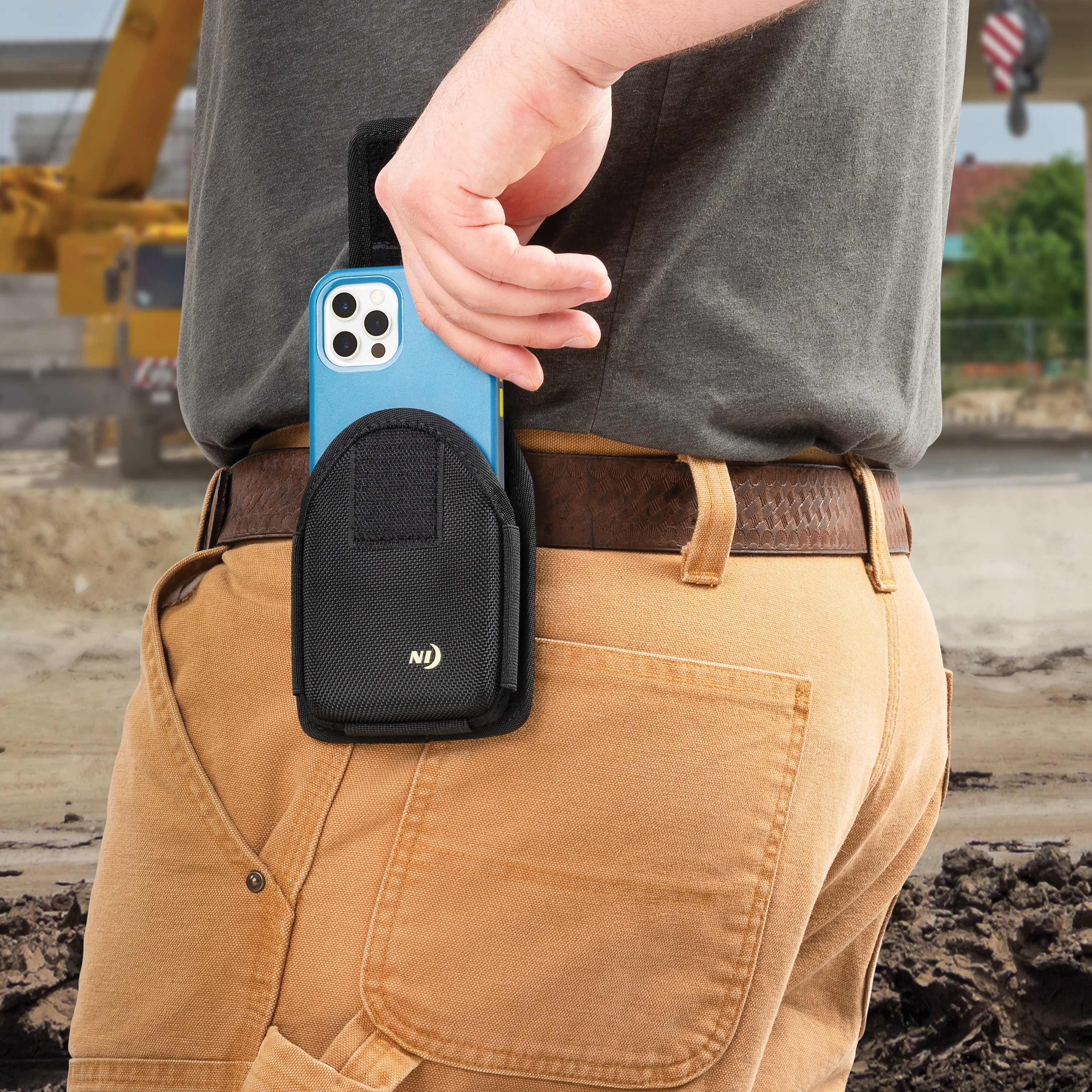 Clip Case Hardshell HSH2L-01-R3 Rugged Holster, 2XL, 1-Pocket, Nylon, Black