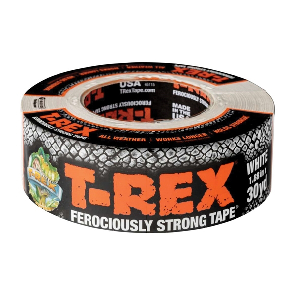 PC 745 Series 241534 Duct Tape, 30 yd L, 1.88 in W, Cloth/Polyethylene Film Backing, White
