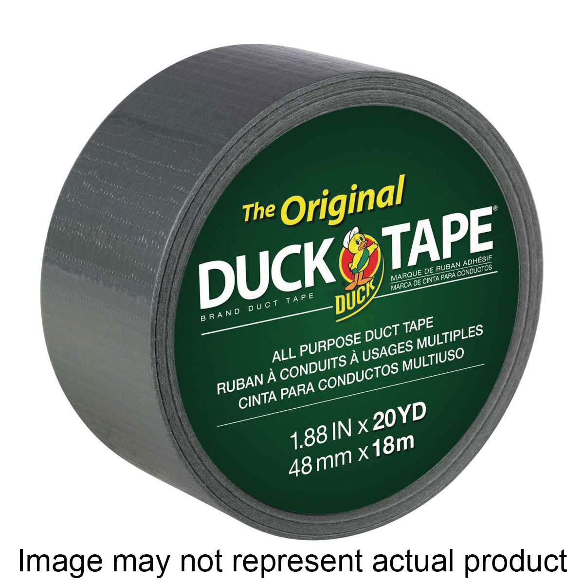 761288 Duct Tape, 9 mm Thick, 10 yd L, 1.88 in W, Silver
