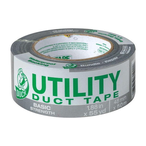 1118393 Duct Tape, 55 yd L, 1.88 in W, Silver