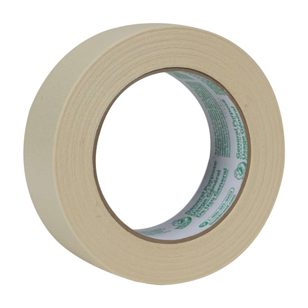Duck 394697 Masking Tape, 60 yd L, 1.41 in W, Beige - 2