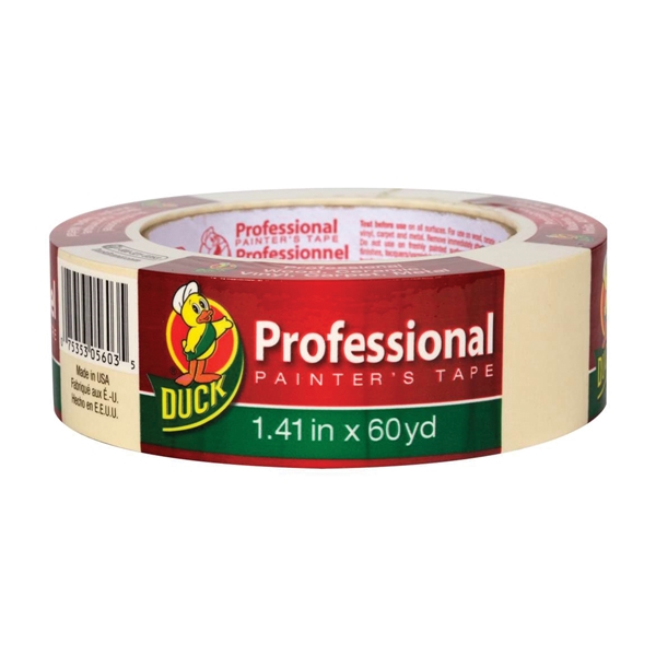 1362489 Professional-Grade Painter's Tape, 60 yd L, 1.41 in W, Beige