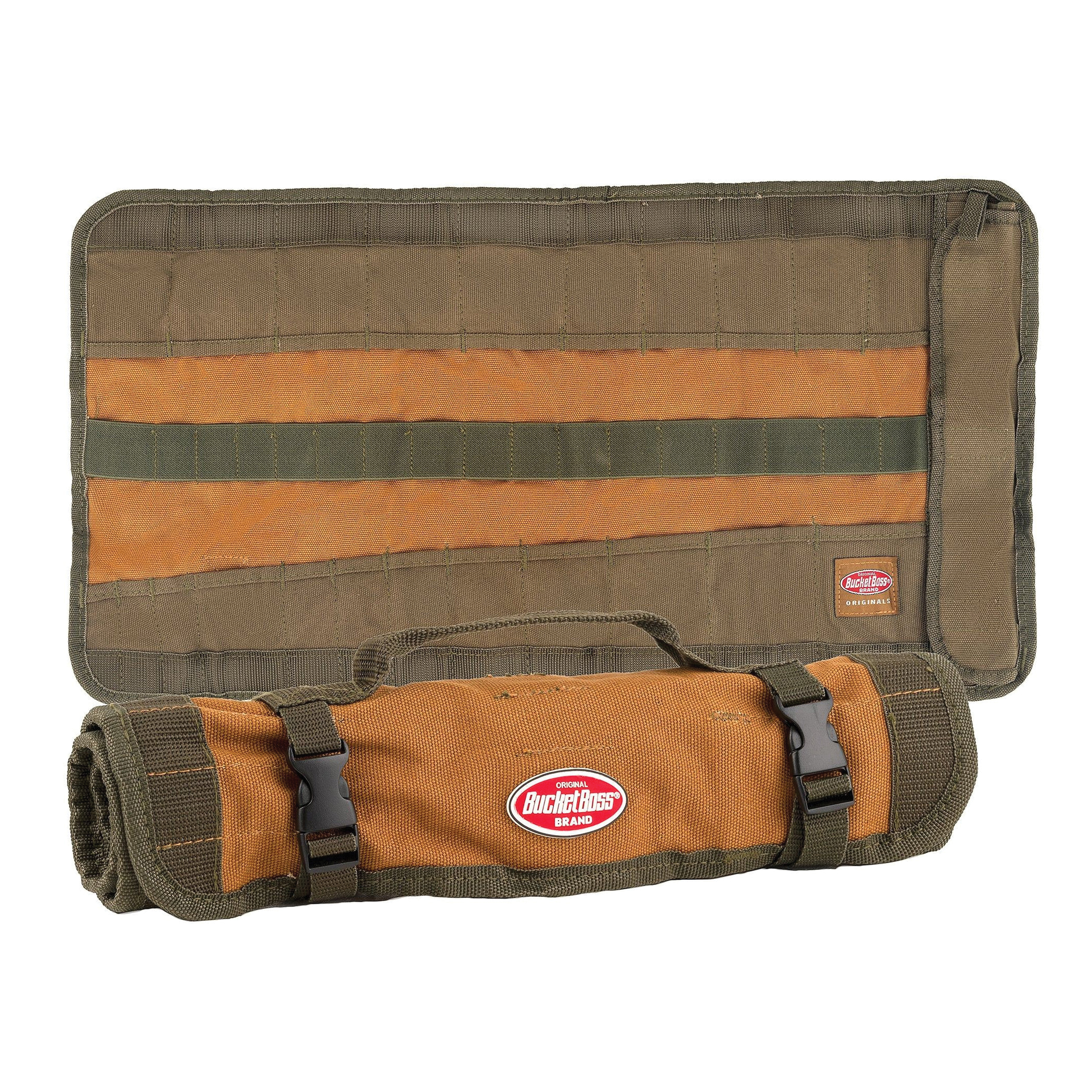Original Series 70004 Tool Roll Bag, 26 in W, 0.2 in D, 14-1/2 in H, 25-Pocket, Duckwear Canvas, Brown