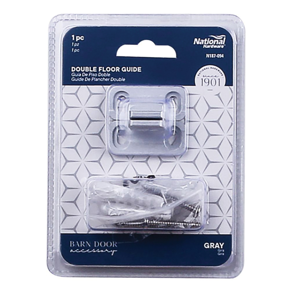 National Hardware N187-094 Double Guide, Aluminum, Gray, Floor Mounting - 3