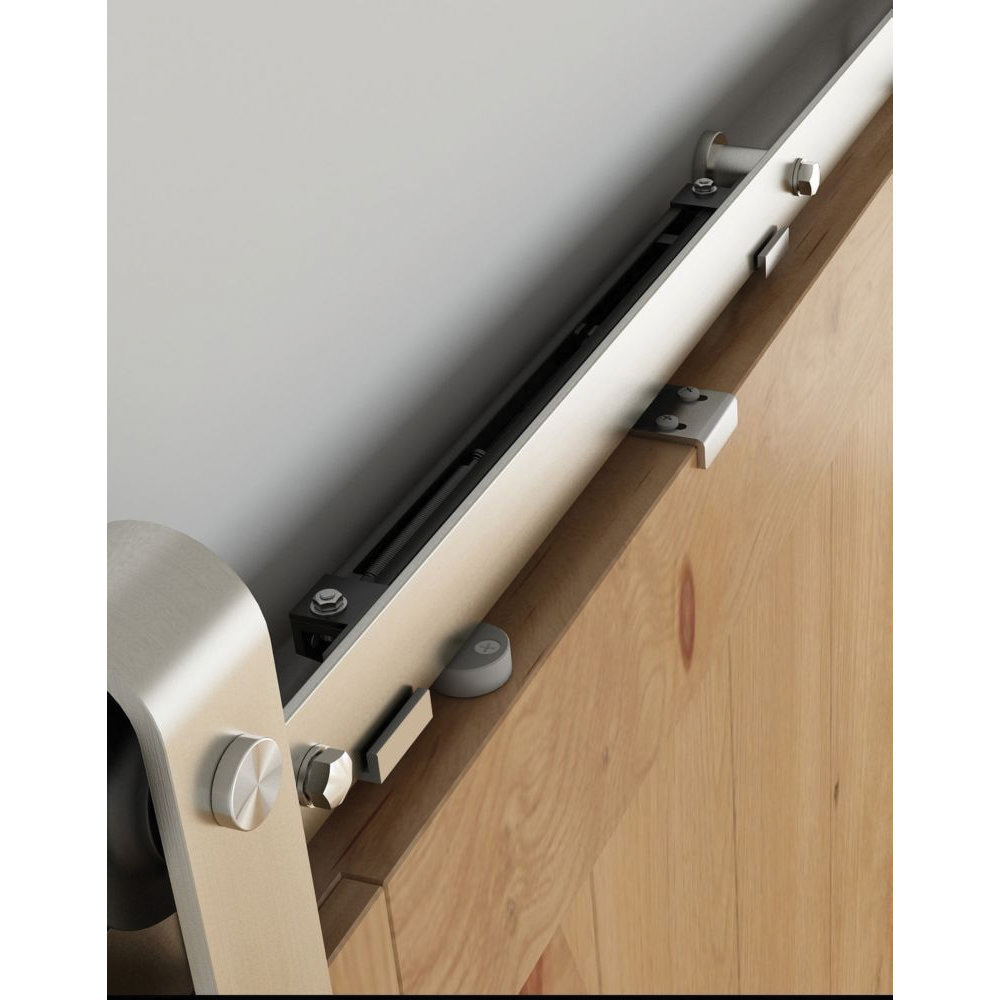 National Hardware N187-082 Sliding Door Hardware Kit, 13-3/8 in L Track, Plastic, Satin Nickel - 4