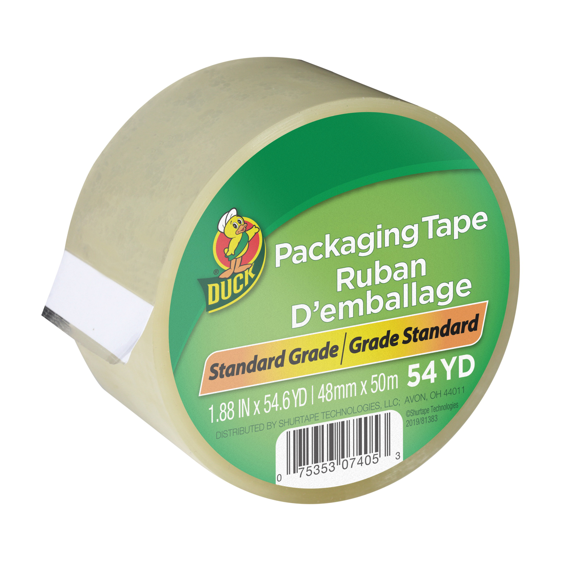 240408 Packaging Tape, 54.6 yd L, 1.88 in W, Clear