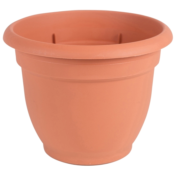 20-56110 Self-Watering Planter, 10 in Dia, 8-1/2 in H, 11 in W, Round, Plastic, Terracotta