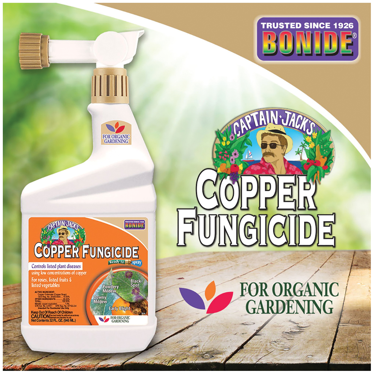 Bonide 814 Copper Fungicide, Liquid, Acid, Blue, 1 qt
