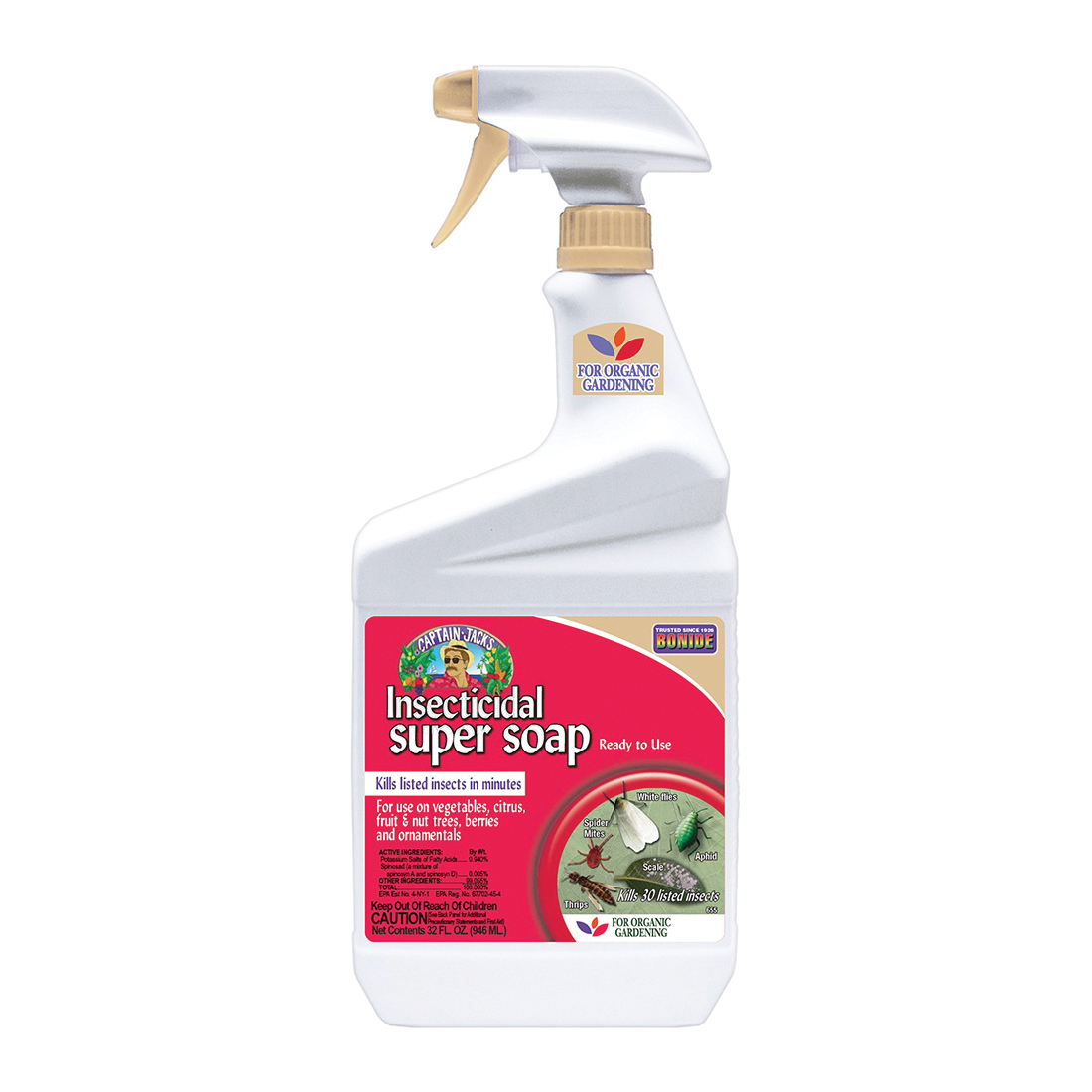 6556 Insecticidal Super Soap, Liquid, Spray Application, 1 qt