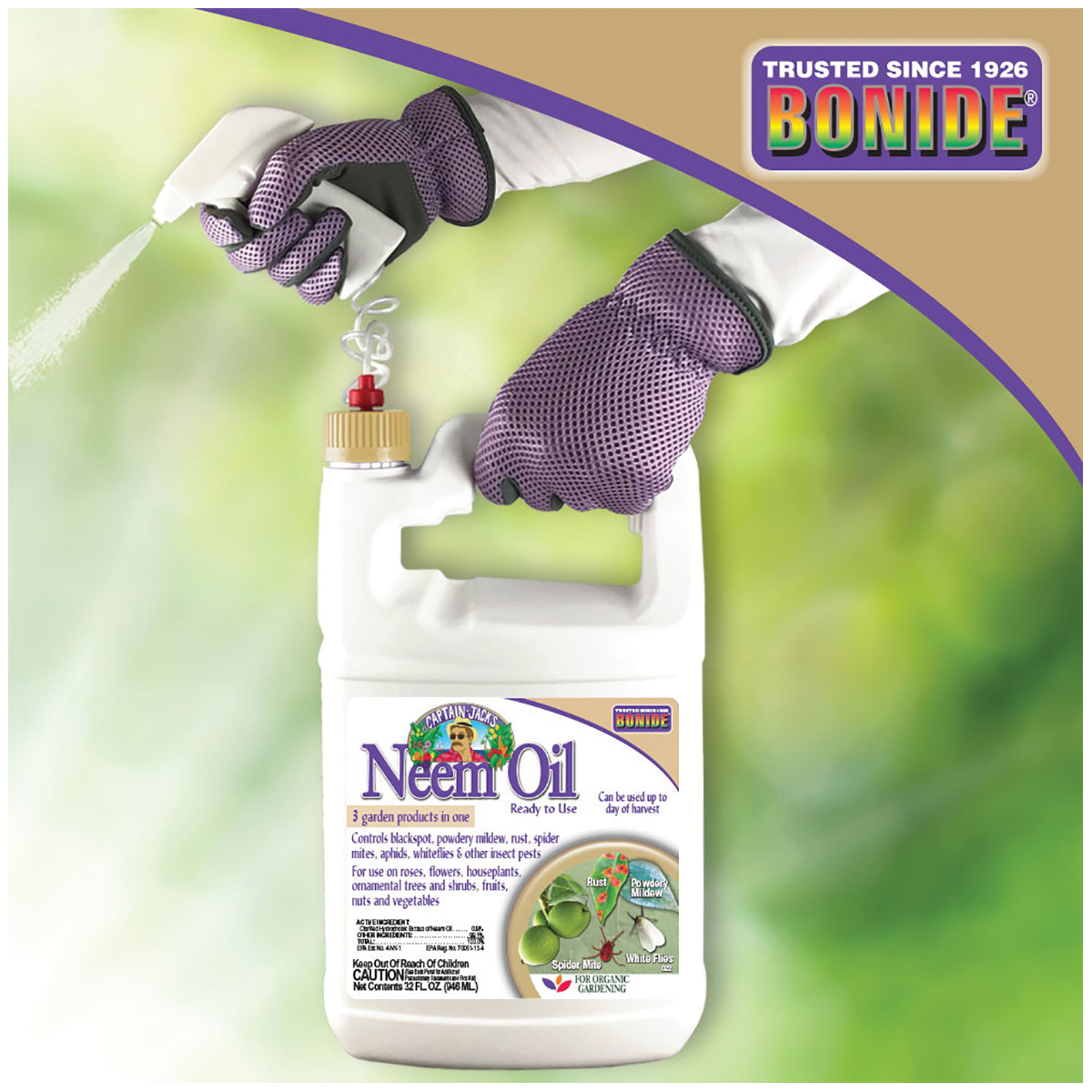 Bonide Captain Jack's 023 Neem Oil Insecticide, Liquid, Spray Application, 1 gal - 2