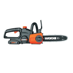 WORX WG322 Auto-Tension Chainsaw, Battery Included, 20 V, 10 in L Bar, 3/8 in Pitch - 2